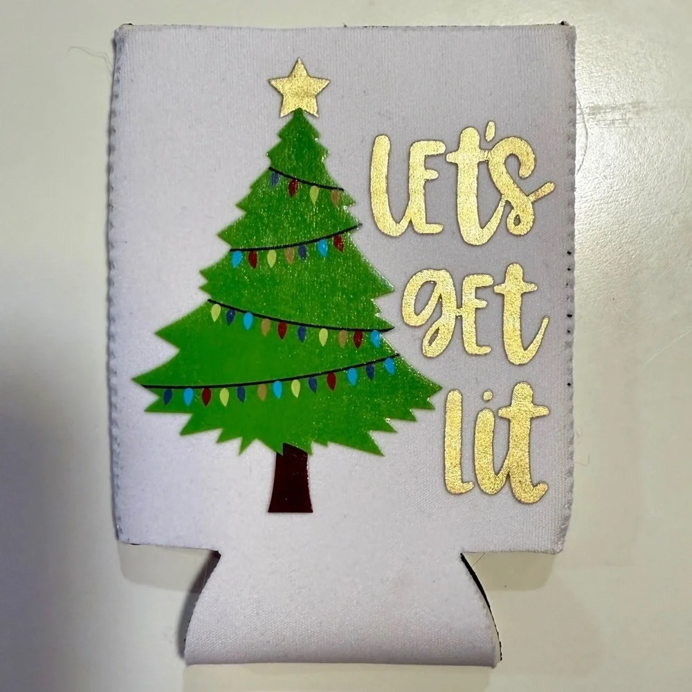 Christmas Tree Koozie Let’s Get Lit